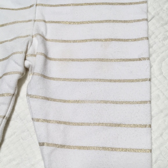 6-9m (6/$20) Sparkle-Gold Striped Leggings - Picture 11 of 11